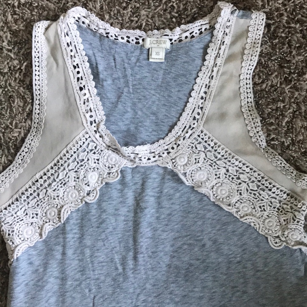 J crew tank top with fun detail! Size XS - Picture 2 of 8
